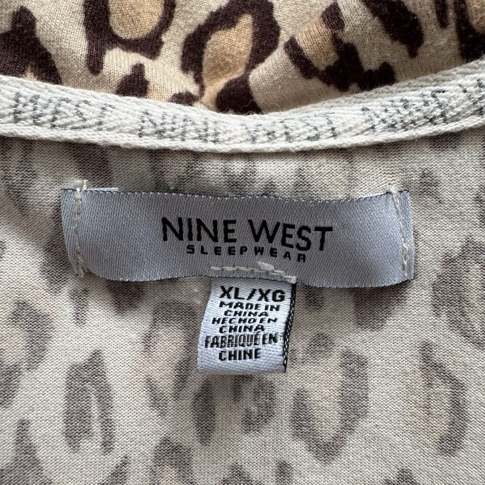 NINE WEST Cheetah print Pajamas  long-sleeve top with pants Loungewear - Picture 13 of 16